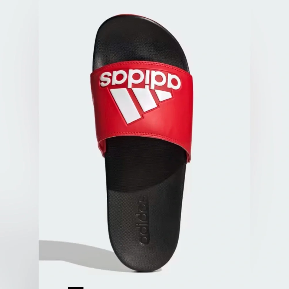 Adidas Bold Red and Black Sandals